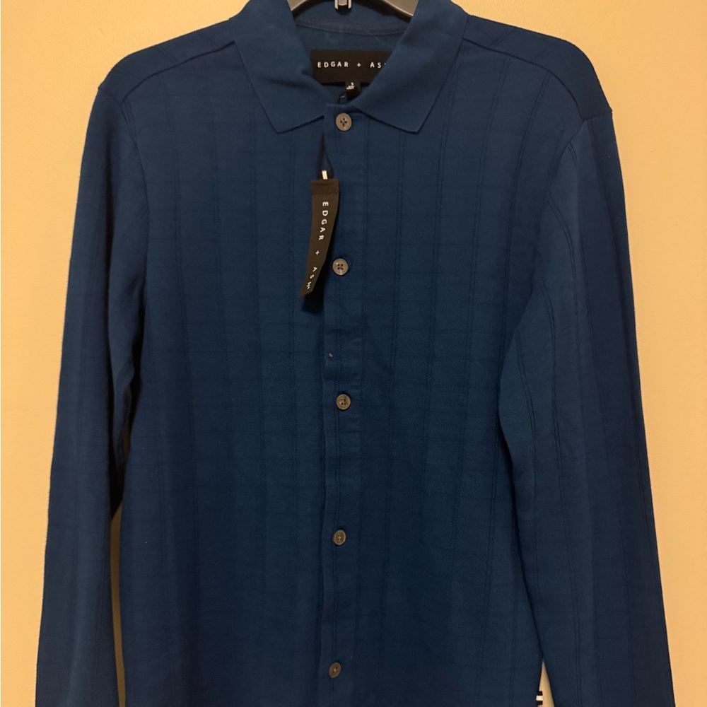 Edgar A Blue Dress Shirt for Men